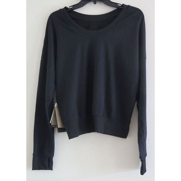 Nike DD6496 Women's Sz XL Black Therma-Fit Crewneck Reversible Running Top $90+ - Picture 1 of 9
